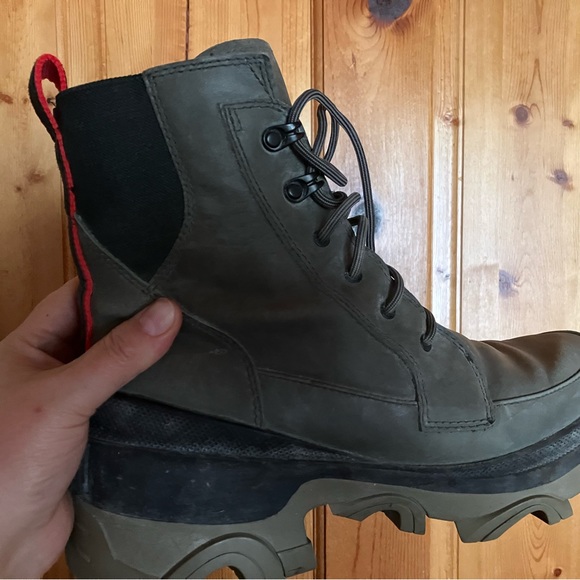 Sorel lace up boots grey green size 7.5 - Picture 5 of 6